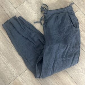 Linen Cotton Blend Pant Trouser from Indian Bach Blue